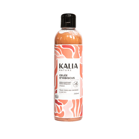 Gelée Coiffante Hibiscus Kalia Nature – soin sans rinçage pour des boucles souples, hydratées et brillantes.