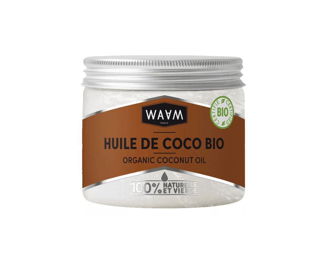 Huile de Coco Bio WAAM – Soin Naturel Nourrissant et Protecteur – soin capillaire naturel pour cheveux ondulés, bouclés, frisés et crépus | L’Art des Boucles Suisse