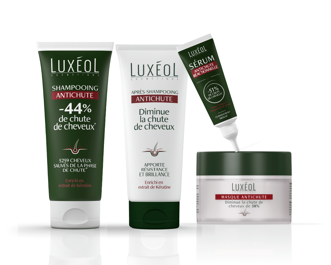 Routine Antichute Réactionnelle Luxéol – soin capillaire chute de cheveux bouclés, frisés, crépus | L’Art des Boucles Suisse