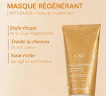 Application du Masque Régénérant LAO Care – répare et hydrate les cheveux bouclés, frisés et secs