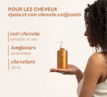 Application de la Routine LAO Care – soin nourrissant et apaisant cheveux bouclés