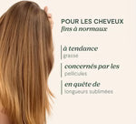 Application de la Routine Purifiante & Légère LAO Care – soin adapté aux cheveux fins, normaux et bouclés