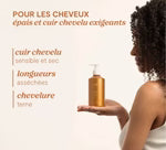 Application Shampoing Nourrissant au Chanvre LAO Care – hydratation cheveux secs, bouclés et cuir chevelu sensible