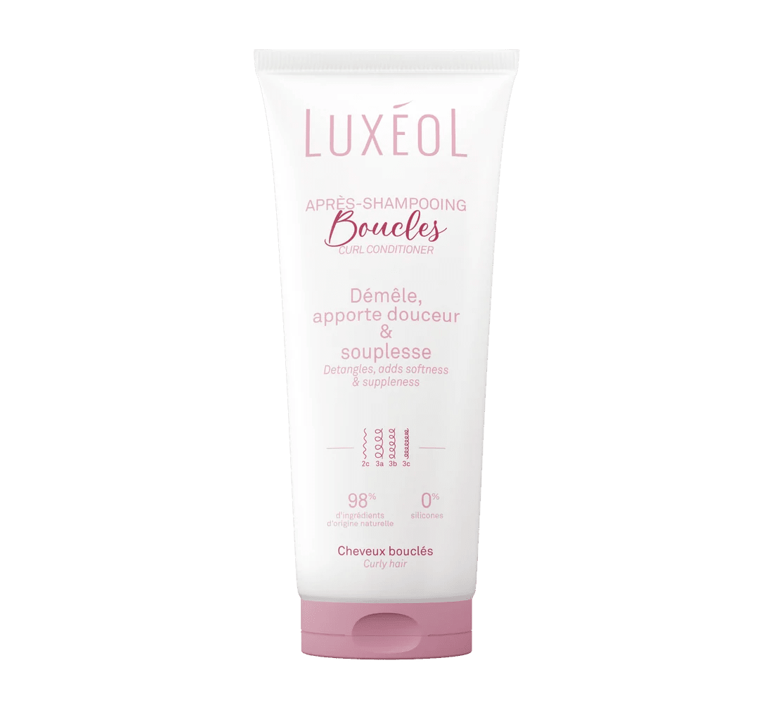 Après-Shampoing Boucles Luxéol – soin capillaire naturel pour cheveux ondulés, bouclés, frisés et crépus | L’Art des Boucles Suisse