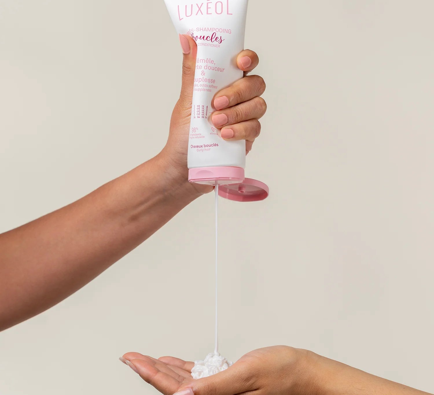 Après-Shampoing Boucles Luxéol – soin capillaire naturel pour cheveux ondulés, bouclés, frisés et crépus | L’Art des Boucles Suisse