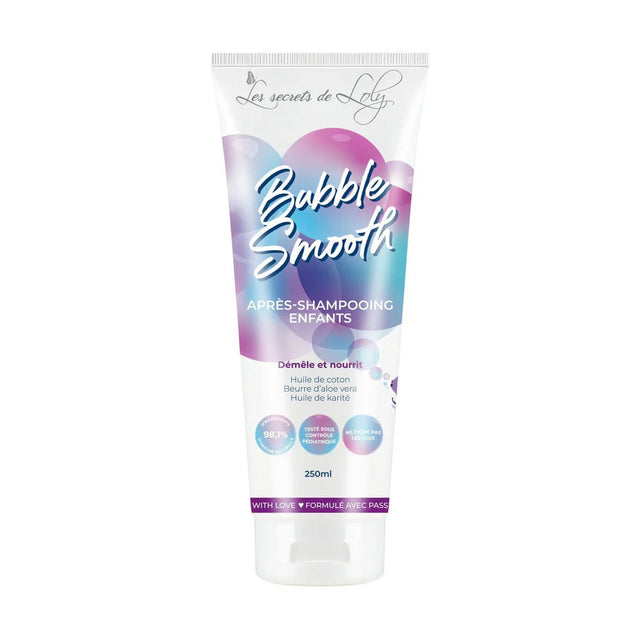Après-Shampoing Enfants – Bubble Smooth | Les Secrets de Loly – soin capillaire naturel pour cheveux ondulés, bouclés, frisés et crépus | L’Art des Boucles Suisse