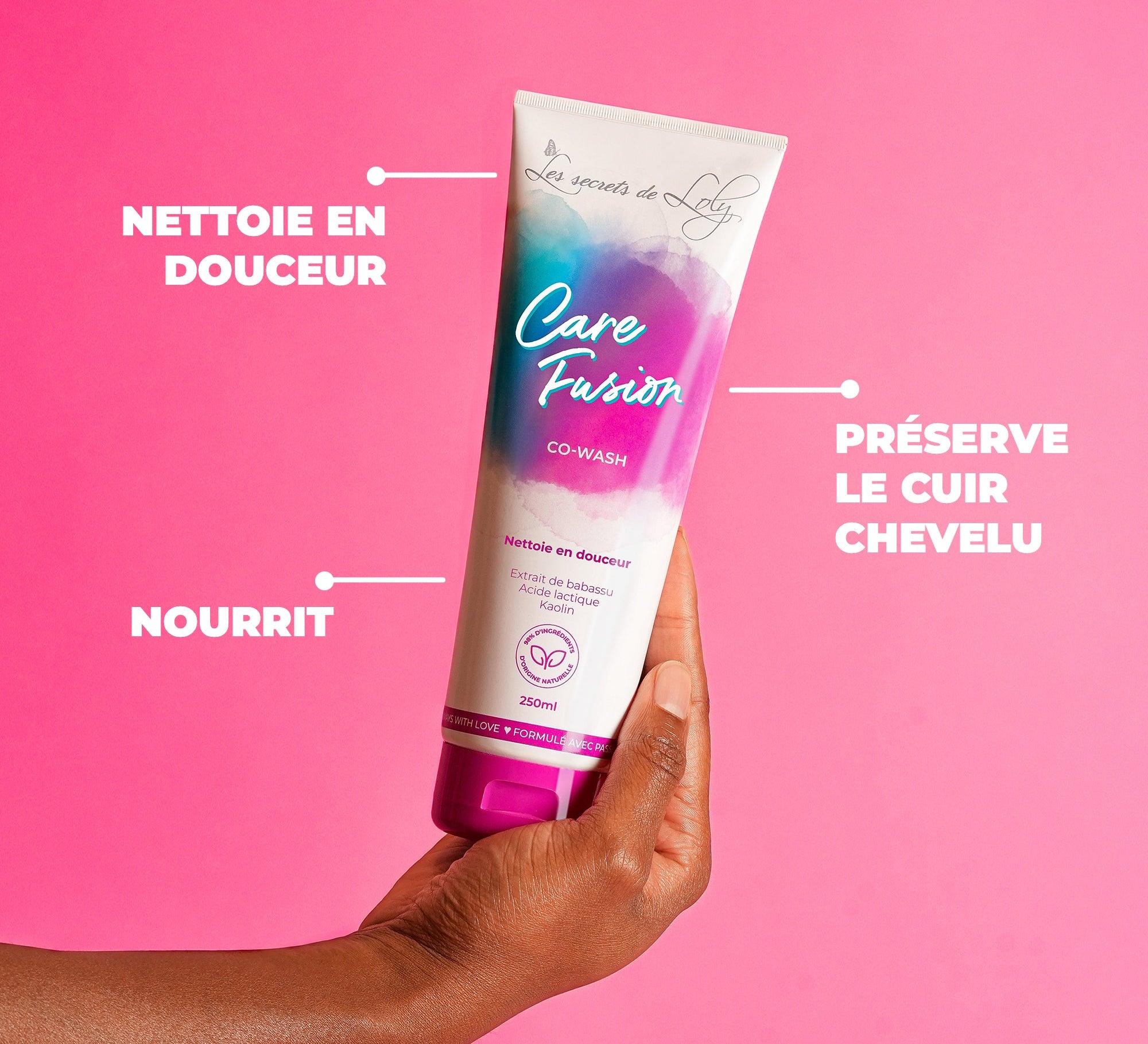 Care Fusion Co-Wash – soin lavant doux et hydratant pour cheveux ondulés et frisés