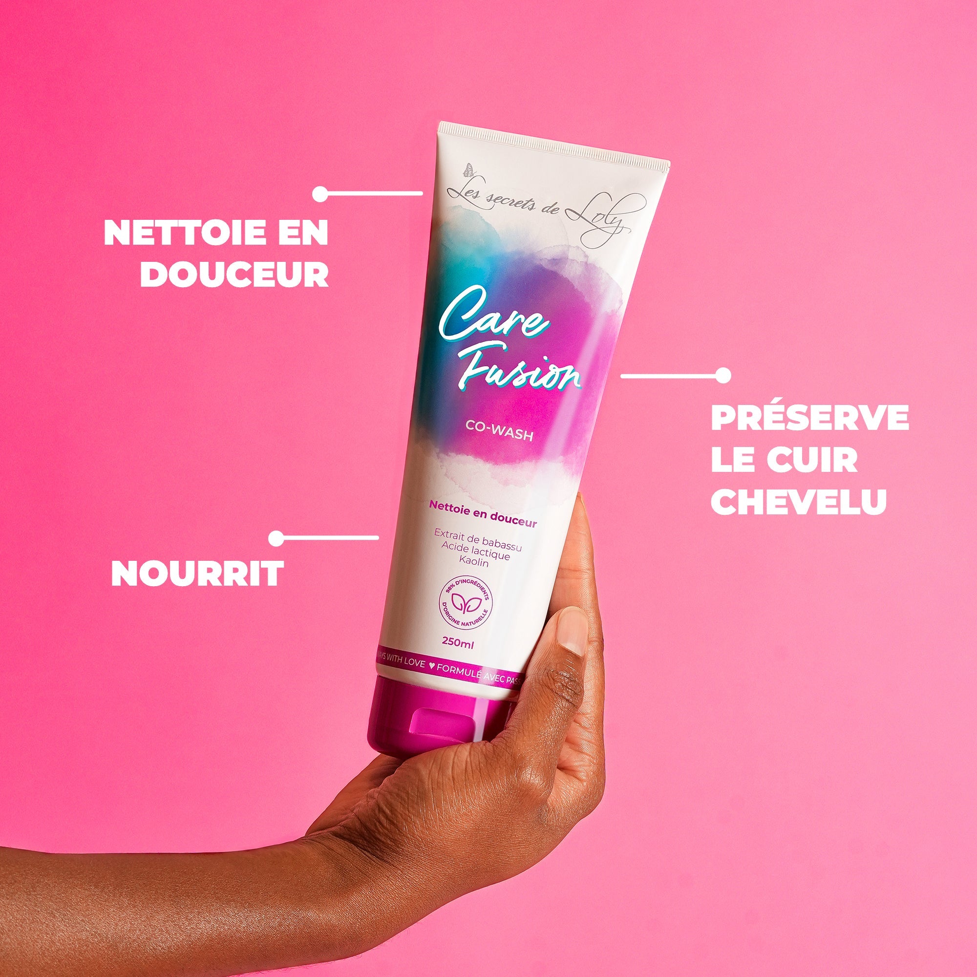 Care Fusion Co-Wash – soin lavant doux et hydratant pour cheveux ondulés et frisés