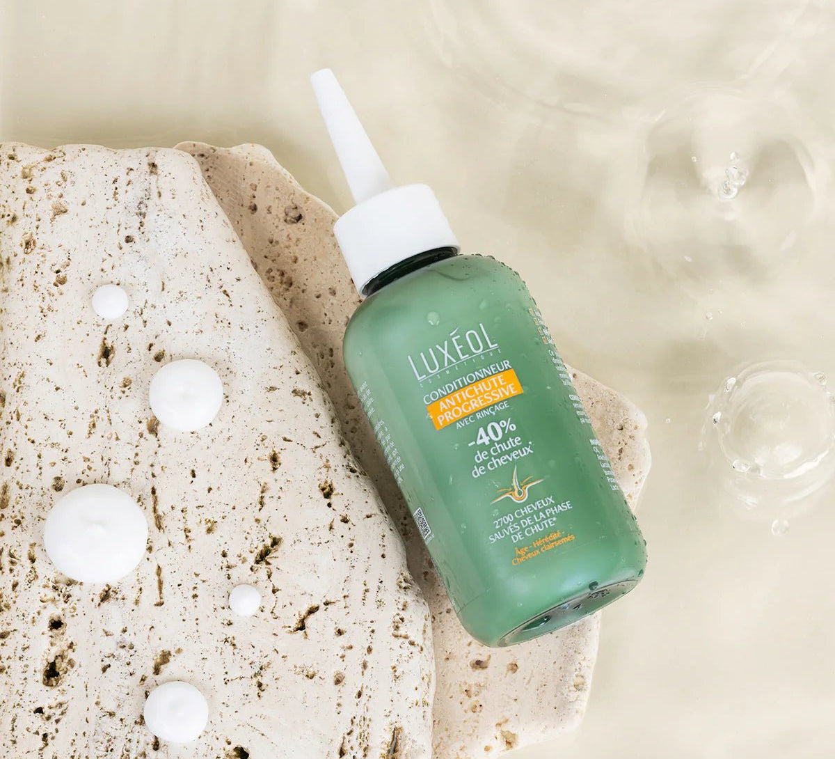 Application Conditionneur Antichute Progressive Luxéol – soin douceur et force cheveux bouclés, frisés, crépus