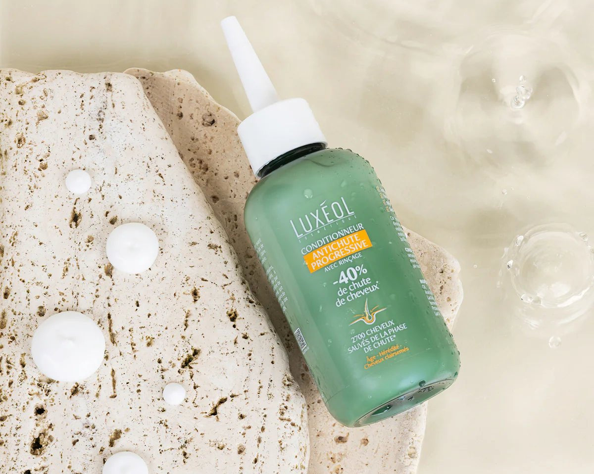 Application Conditionneur Antichute Progressive Luxéol – soin douceur et force cheveux bouclés, frisés, crépus
