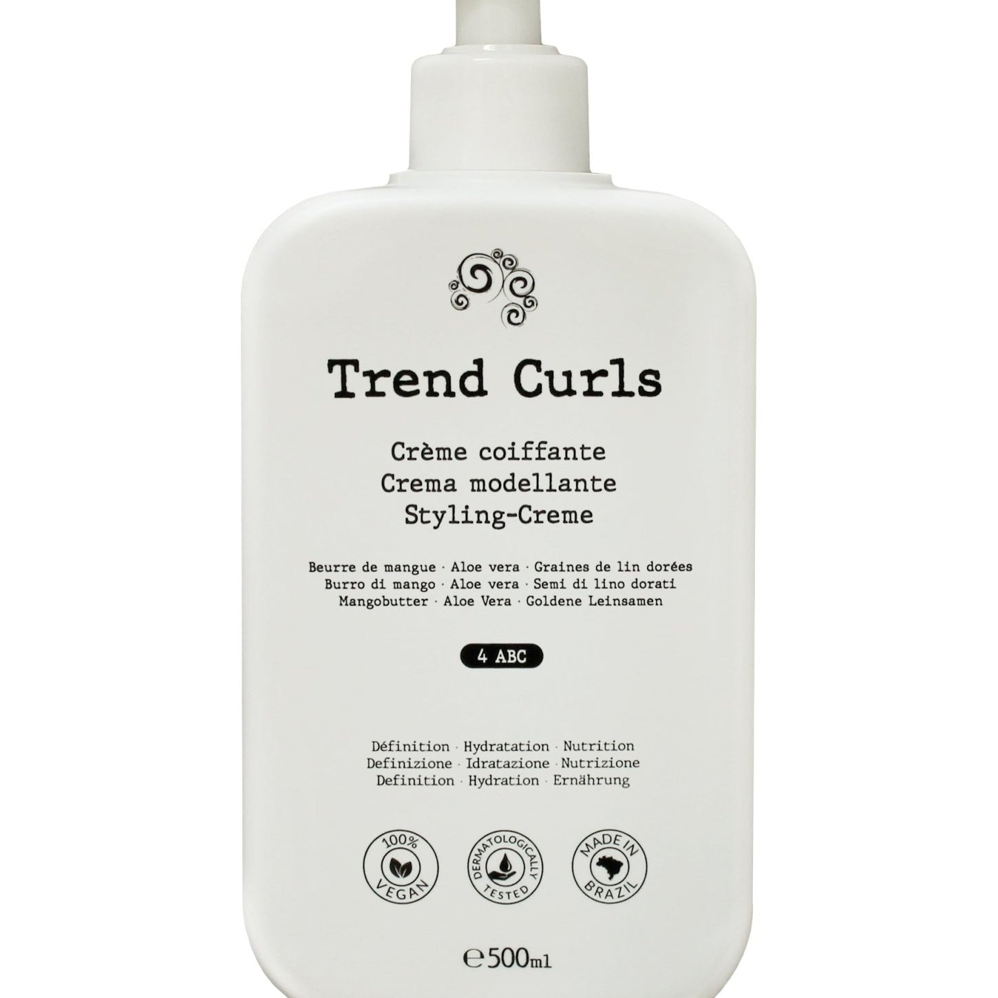 Crème Coiffante Boucles 4ABC – Trend Curls – soin capillaire naturel pour cheveux ondulés, bouclés, frisés et crépus | L’Art des Boucles Suisse