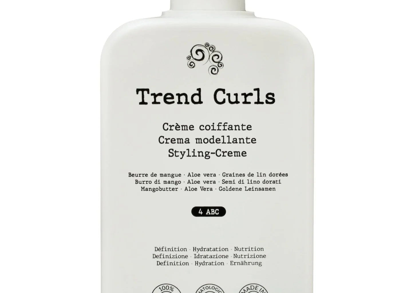 Crème Coiffante Cheveux Crépus 4ABC – Trend Curls – soin capillaire naturel pour cheveux ondulés, bouclés, frisés et crépus | L’Art des Boucles Suisse