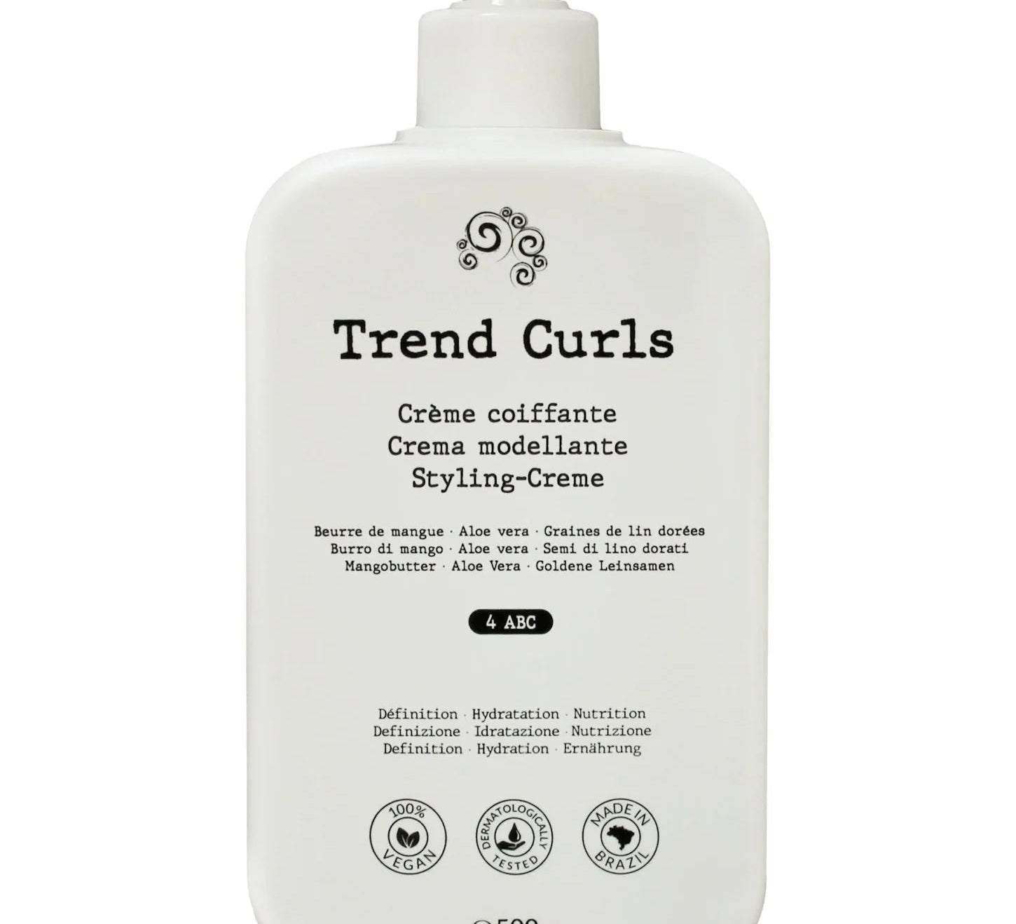 Crème Coiffante Cheveux Crépus 4ABC – Trend Curls – soin capillaire naturel pour cheveux ondulés, bouclés, frisés et crépus | L’Art des Boucles Suisse