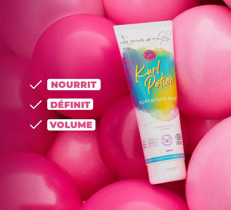Crème Coiffante Kurl Potion – Les Secrets de Loly – soin capillaire naturel pour cheveux ondulés, bouclés, frisés et crépus | L’Art des Boucles Suisse