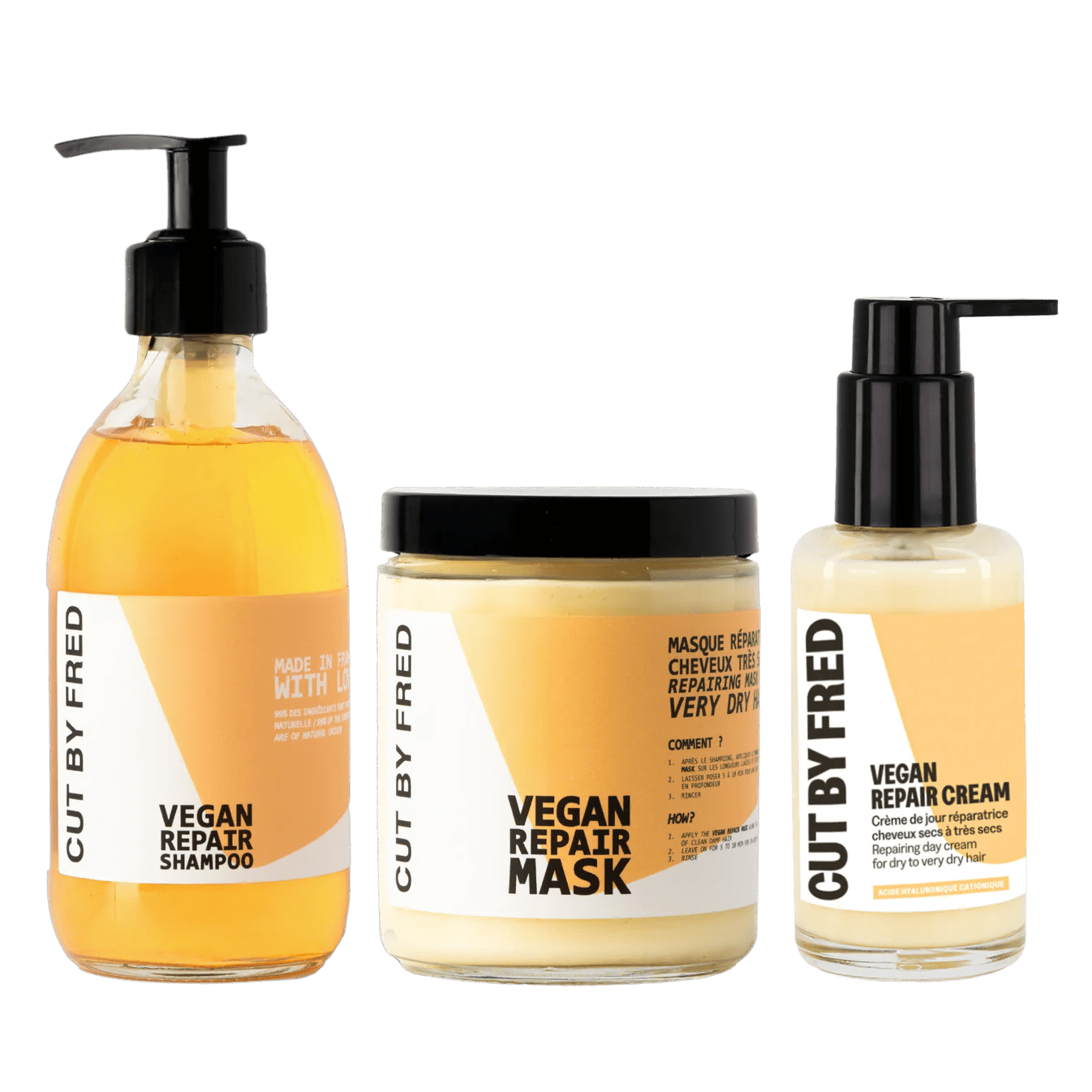 Crème Sans Rinçage Réparatrice Vegan Repair – Cut By Fred – soin capillaire naturel pour cheveux ondulés, bouclés, frisés et crépus | L’Art des Boucles Suisse