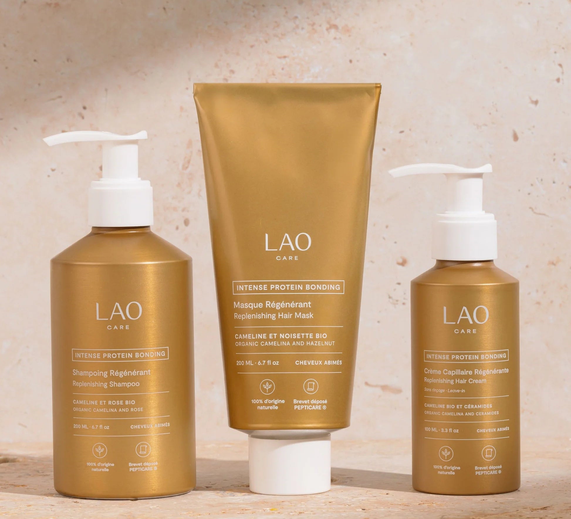 Cure Régénérante Intense Protein Bonding LAO Care – soin réparateur naturel pour cheveux bouclés, frisés et cassants