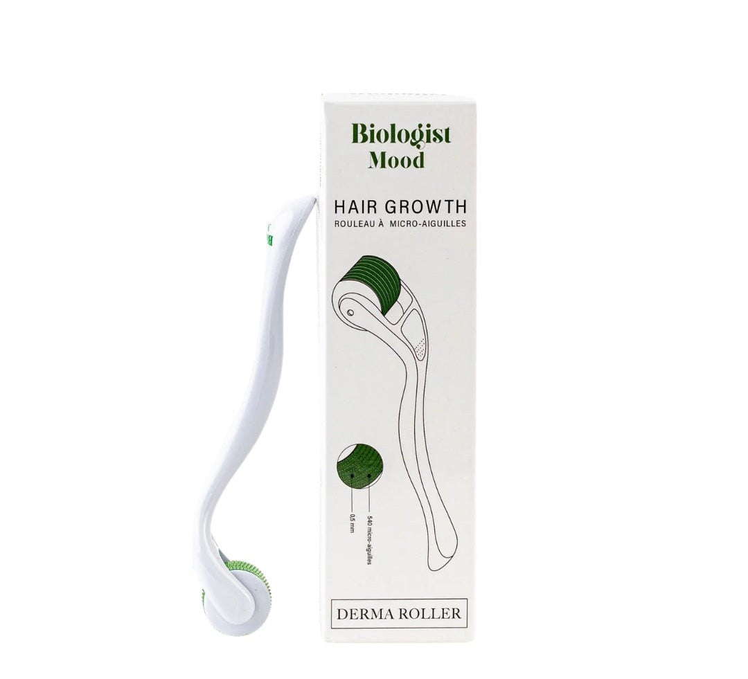 Dermaroller cheveux micro-aiguilles – soin naturel pour stimuler la pousse et la densité des cheveux bouclés et frisés
