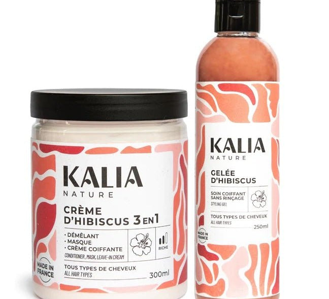 Duo Crème et Gelée Coiffante Kalia Nature – soin nourrissant pour boucles hydratées et brillantes | L’Art des Boucles.