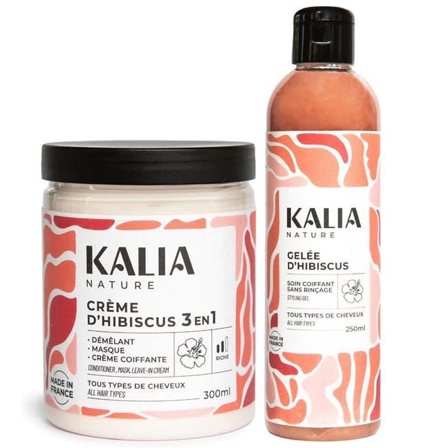 Duo Crème et Gelée Coiffante Kalia Nature – soin nourrissant pour boucles hydratées et brillantes | L’Art des Boucles.