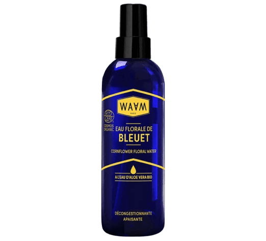 Eau Florale Bleuet Bio Waam – soin naturel sublimatrice cheveux bouclés