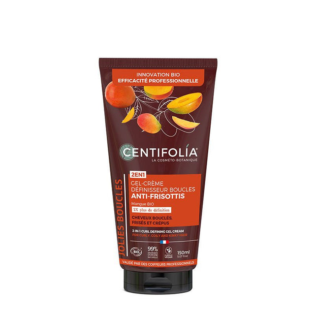 Gel-Crème Définisseur Boucles 2-en-1 BIO Centifolia – hydratation et anti-frisottis