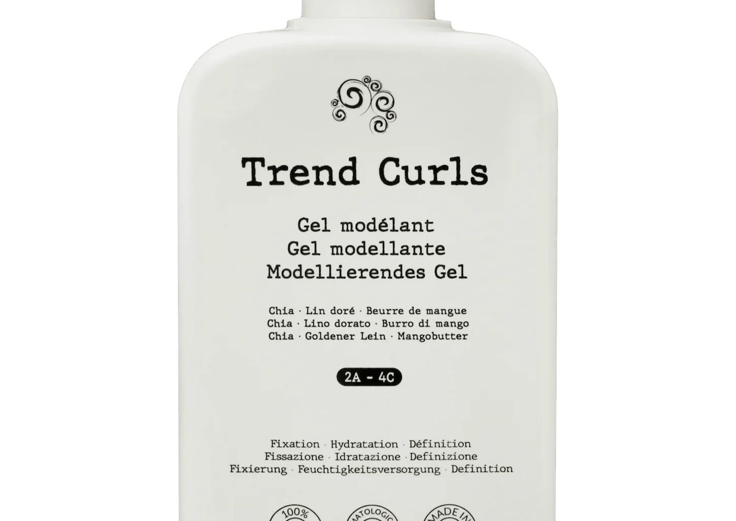 Gel Définissant Boucles – Tenue naturelle | Trend Curls – soin capillaire naturel pour cheveux ondulés, bouclés, frisés et crépus | L’Art des Boucles Suisse