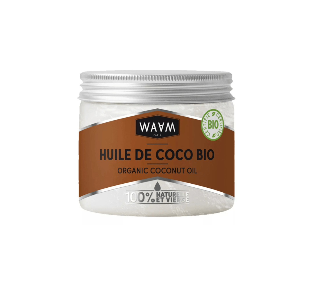 Huile de Coco Bio WAAM – soin naturel nourrissant pour cheveux ondulés, bouclés, frisés et crépus