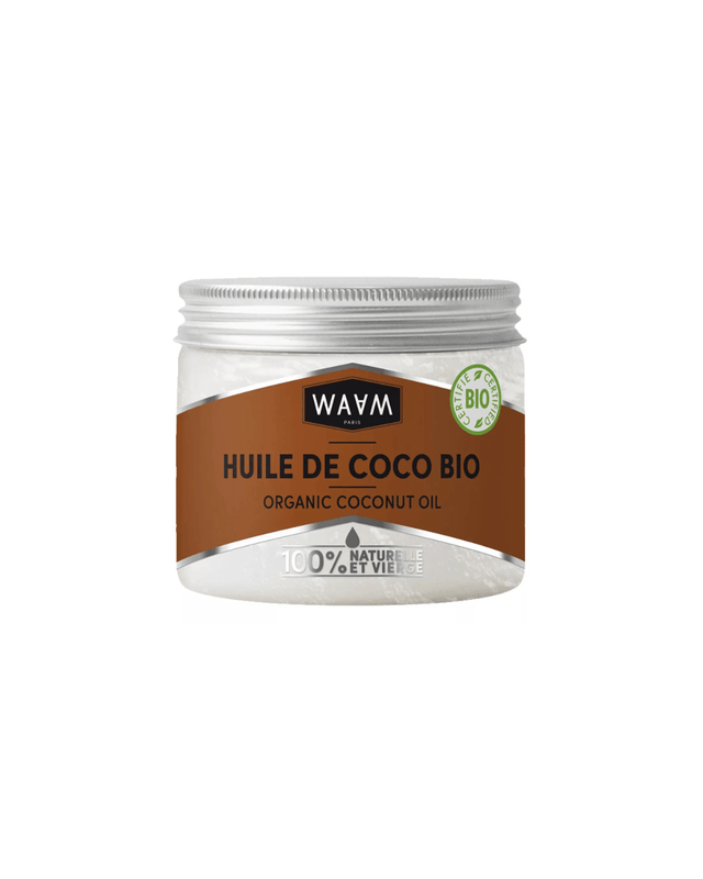 Huile de Coco Bio WAAM – soin naturel nourrissant pour cheveux ondulés, bouclés, frisés et crépus