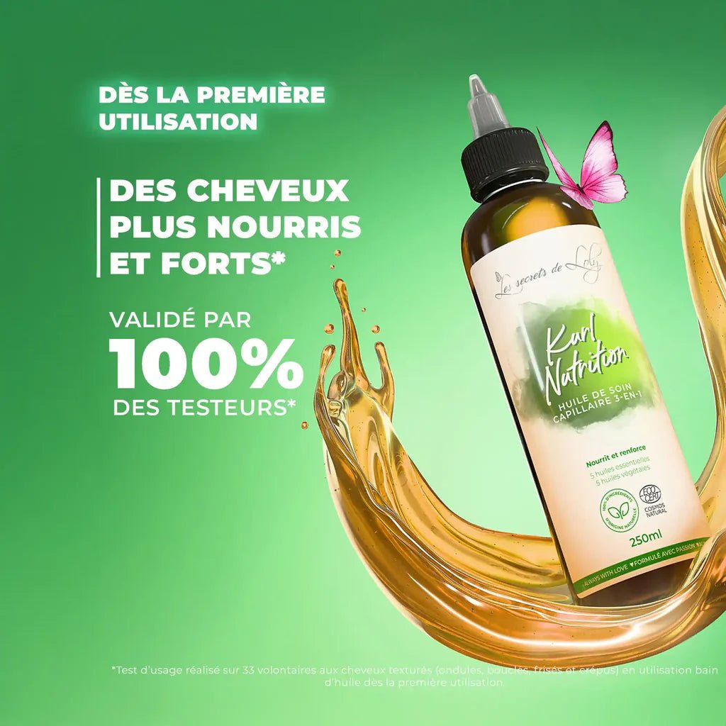 Kurl Nutrition – Huile Capillaire Nourrissante 3 - en - 1 (Copie) – soin capillaire naturel pour cheveux ondulés, bouclés, frisés et crépus | L’Art des Boucles Suisse