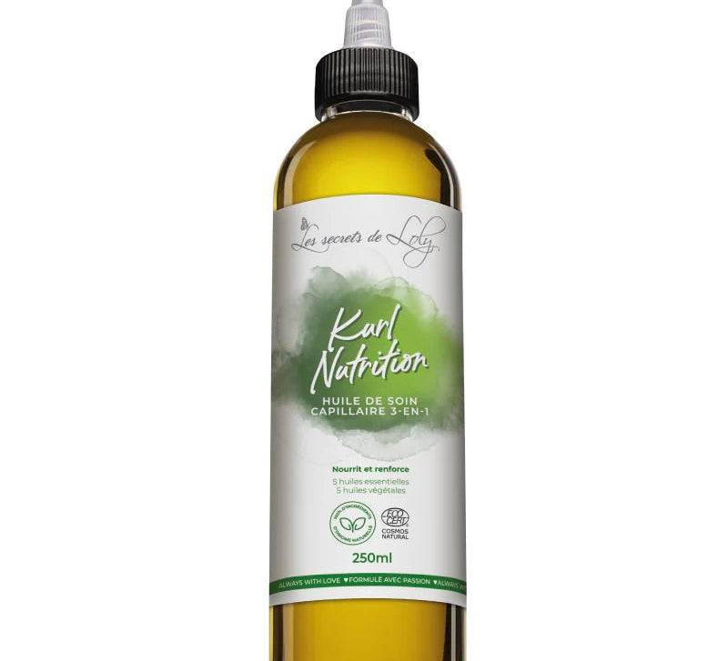 Huile cheveux bouclés Kurl Nutrition nourrissante brillance