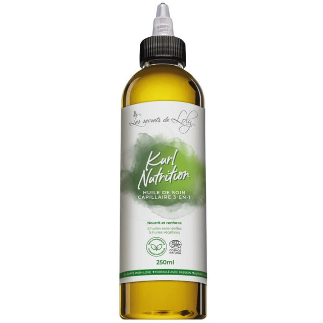 Huile cheveux bouclés Kurl Nutrition nourrissante brillance