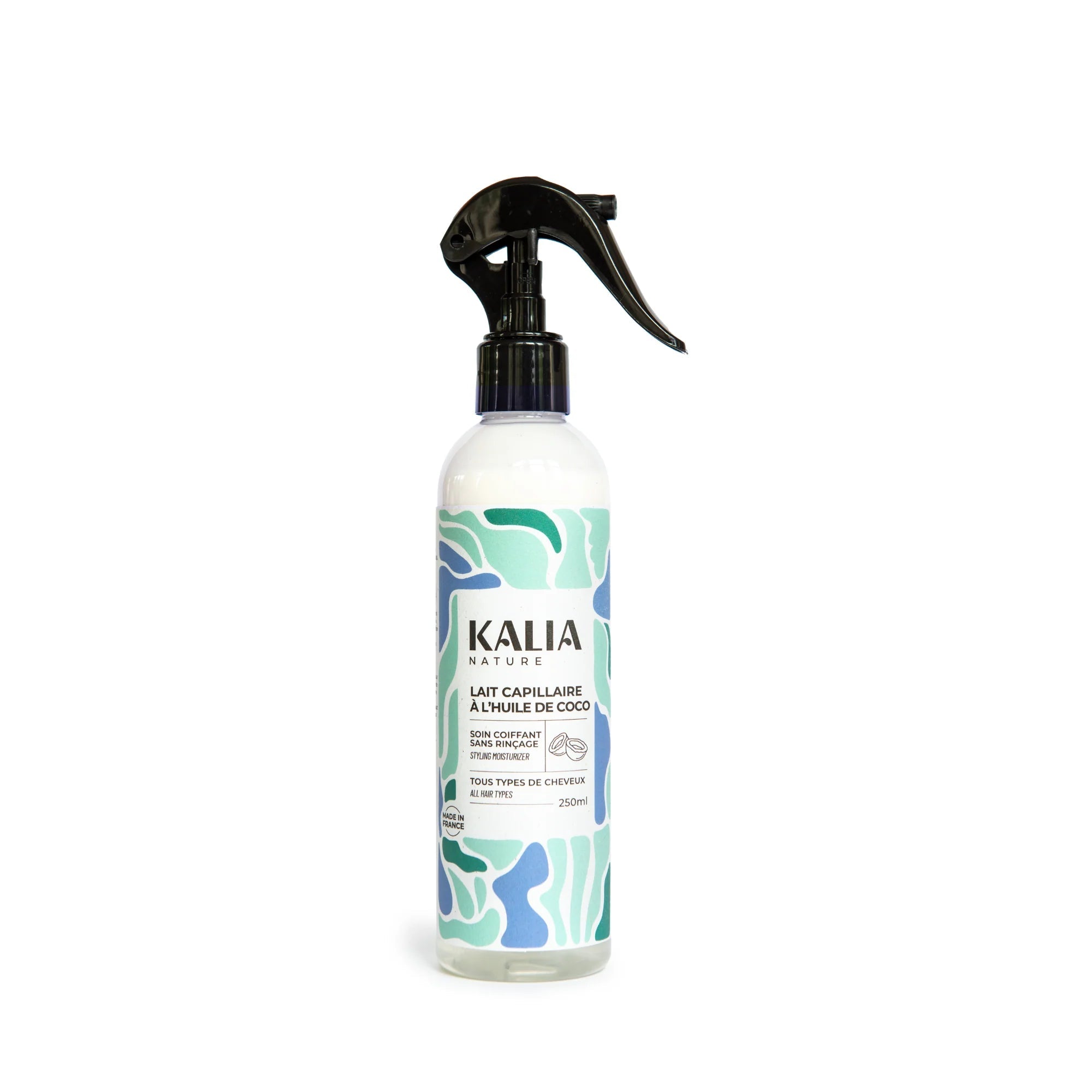 Lait capillaire coco bio – soin hydratant naturel pour cheveux bouclés, frisés et crépus.