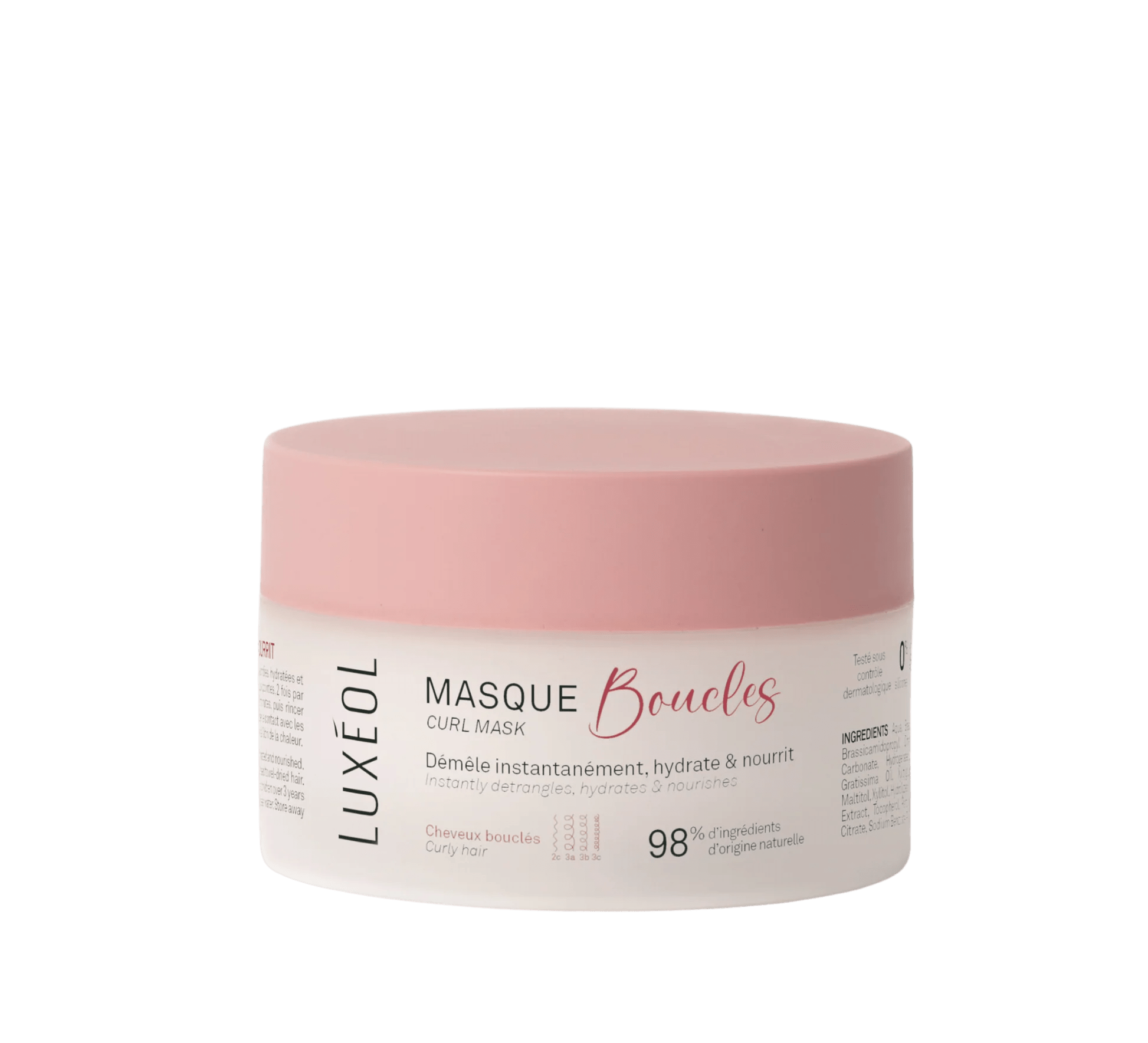 Masque Boucles Luxéol – hydratation et définition cheveux bouclés, frisés, crépus | L’Art des Boucles Suisse