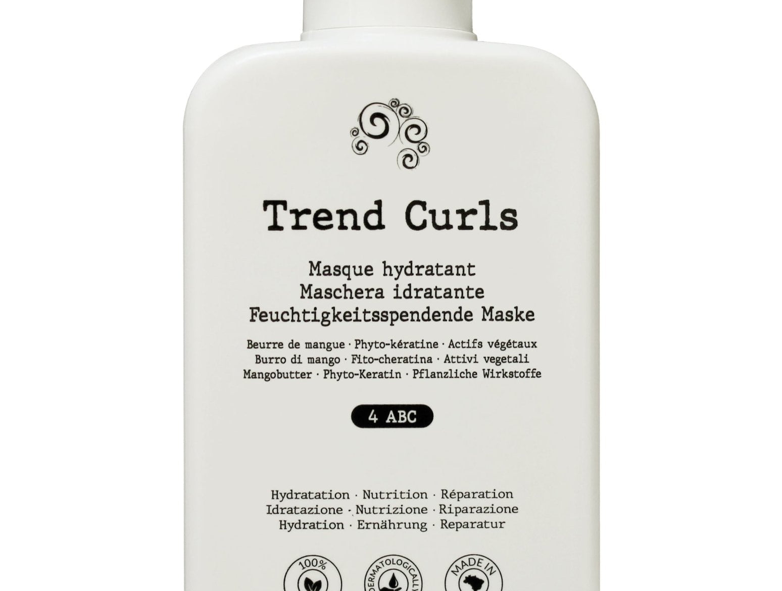 Masque Hydratant Boucles 4ABC – Trend Curls – soin capillaire naturel pour cheveux ondulés, bouclés, frisés et crépus | L’Art des Boucles Suisse