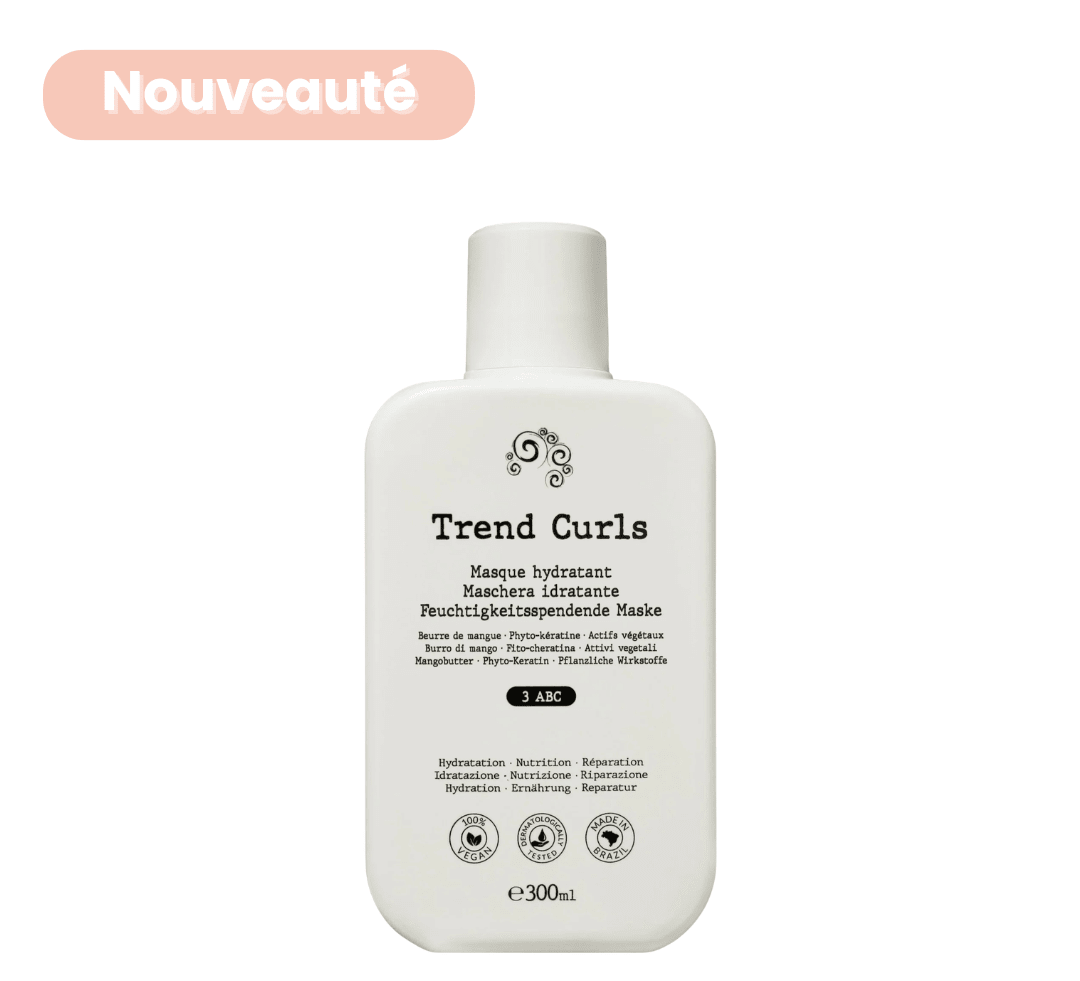 Masque Hydratant Cheveux Bouclés 3ABC – Trend Curls – soin capillaire naturel pour cheveux ondulés, bouclés, frisés et crépus | L’Art des Boucles Suisse