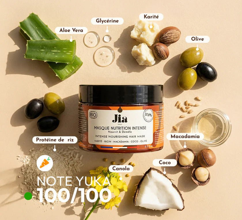 Masque Nutrition Intense For My Curls – Jia Paris – soin capillaire naturel pour cheveux ondulés, bouclés, frisés et crépus | L’Art des Boucles Suisse