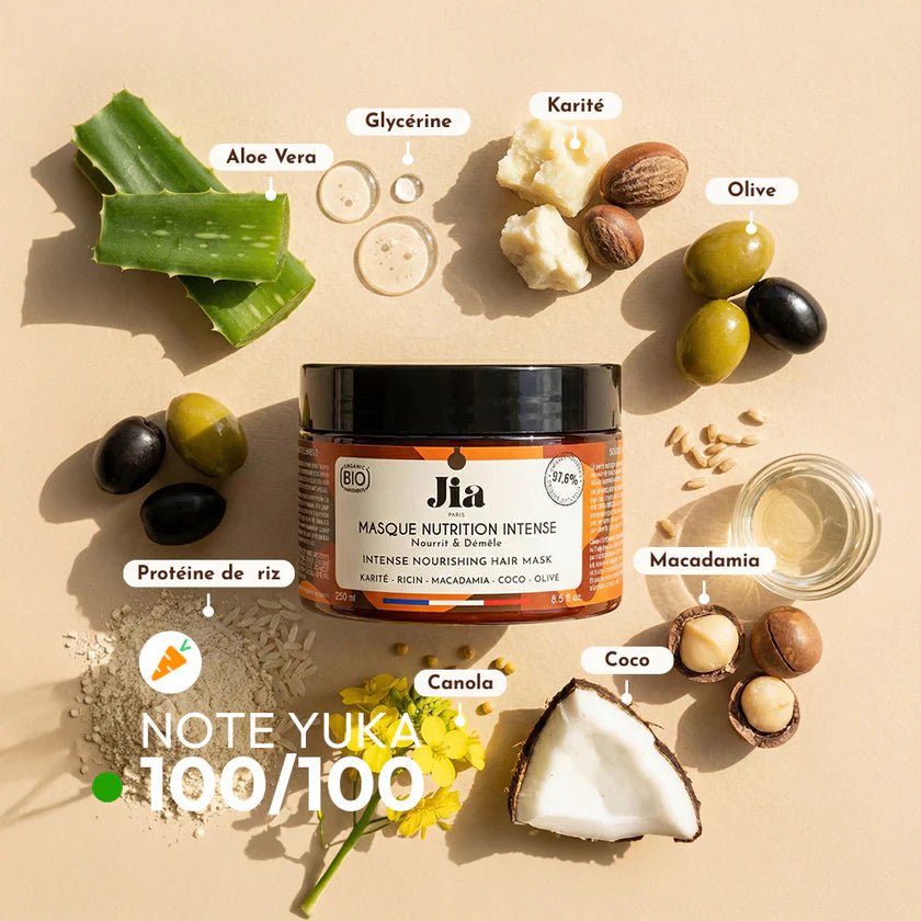 Masque Nutrition Intense For My Curls – Jia Paris – soin capillaire naturel pour cheveux ondulés, bouclés, frisés et crépus | L’Art des Boucles Suisse