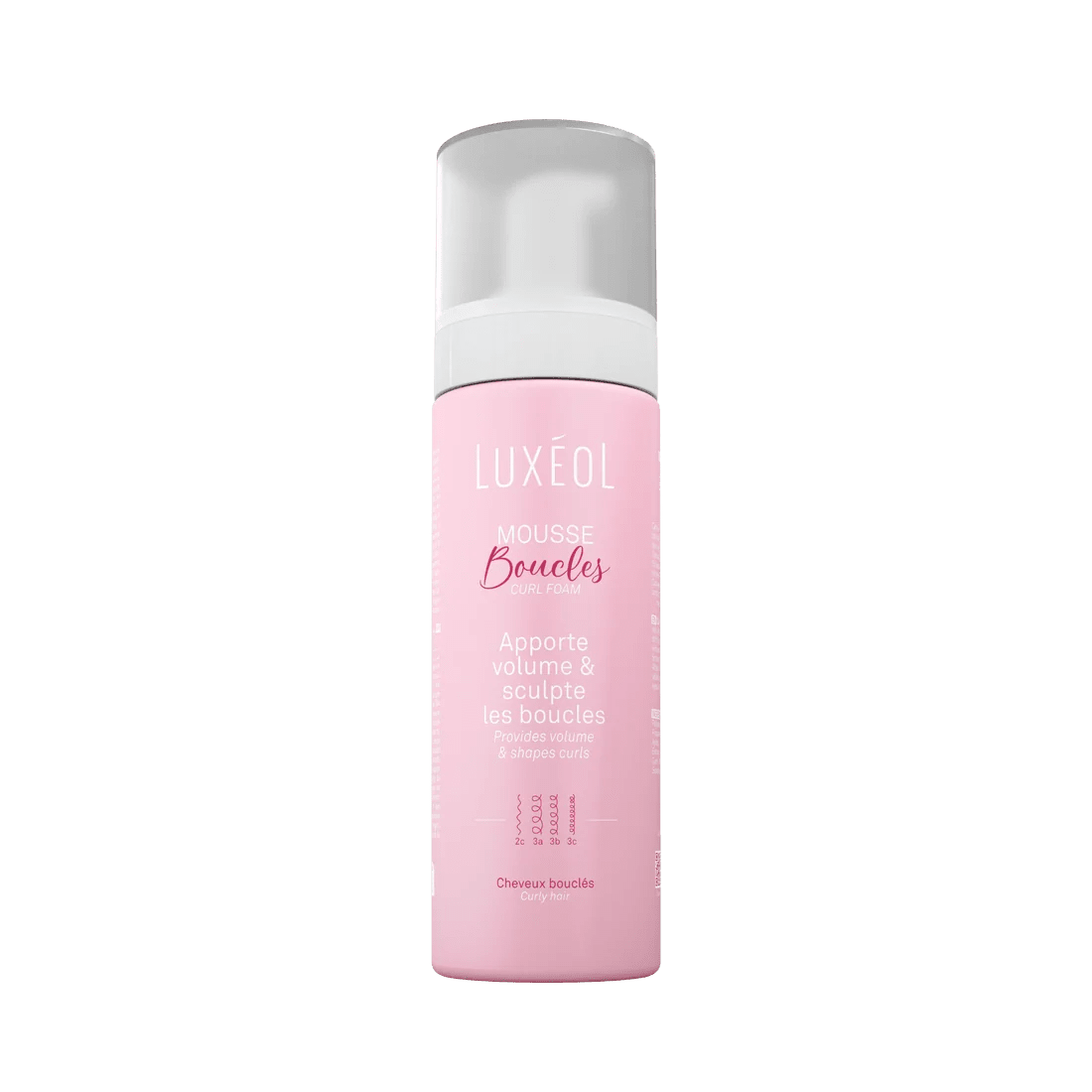 Mousse Boucles Luxéol – soin capillaire naturel pour cheveux ondulés, bouclés, frisés et crépus | L’Art des Boucles Suisse