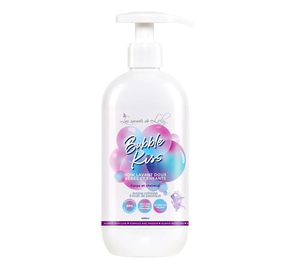 Nettoyant Enfants 2-en-1 – Bubble Kiss | Les Secrets de Loly – soin capillaire naturel pour cheveux ondulés, bouclés, frisés et crépus | L’Art des Boucles Suisse