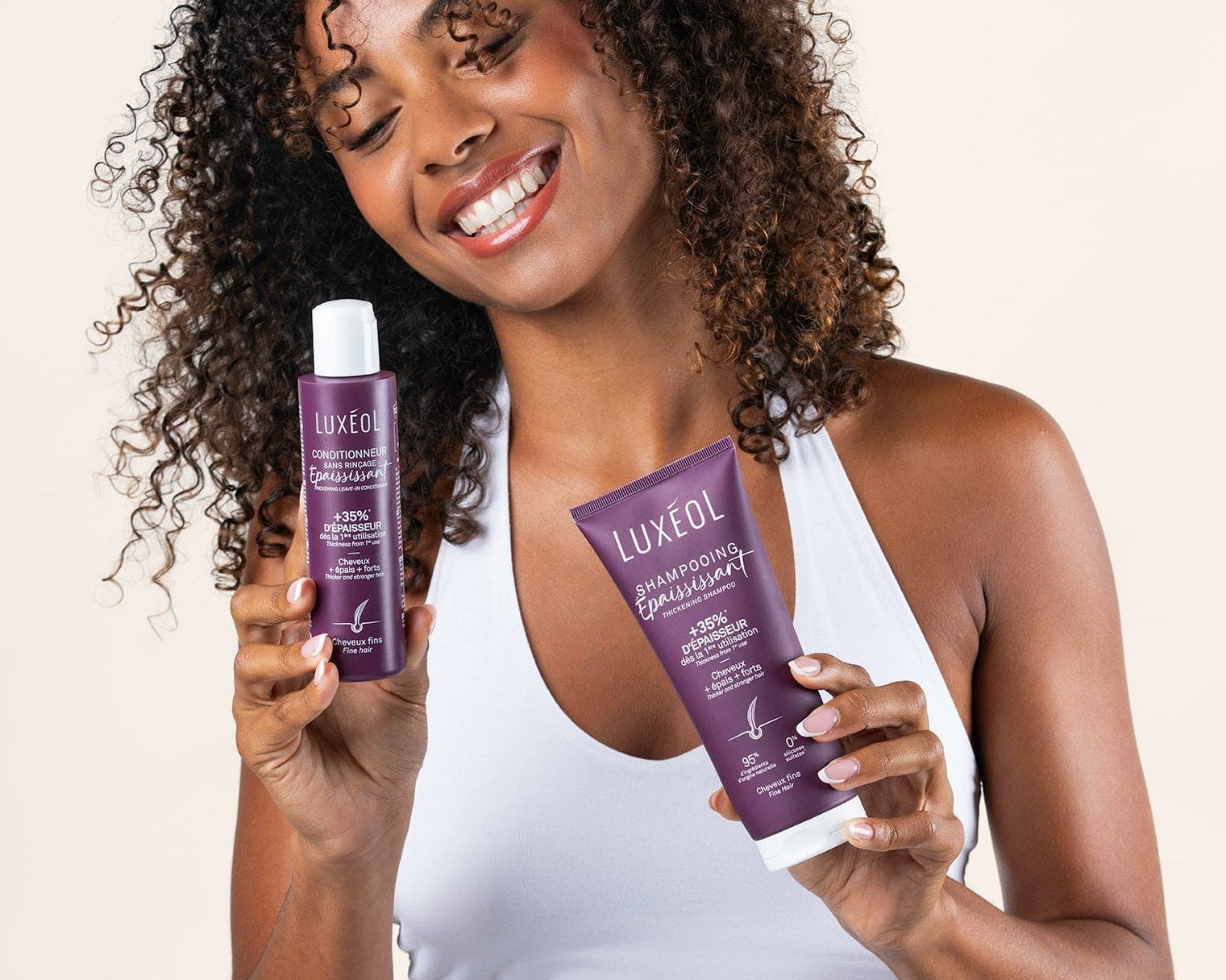 Protocole Épaississant Cheveux Fins | Luxéol – soin capillaire naturel pour cheveux ondulés, bouclés, frisés et crépus