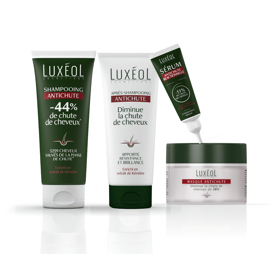 Routine Antichute Réactionnelle Luxéol – soin capillaire chute de cheveux bouclés, frisés, crépus | L’Art des Boucles Suisse