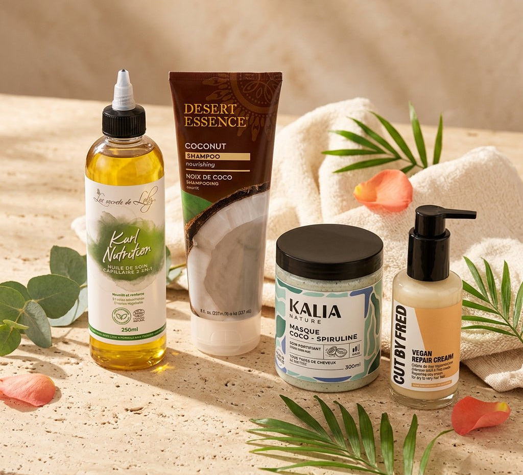 Routine Signature Nutrition & Réparation | Cheveux nourris, renforcés & protégés – soin capillaire naturel pour cheveux ondulés, bouclés, frisés et crépus | L’Art des Boucles Suisse