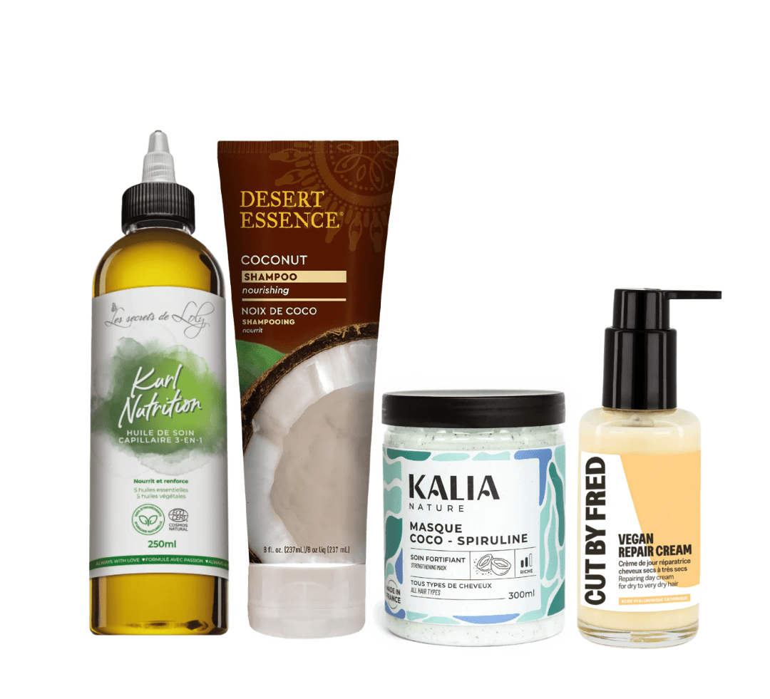 Routine Signature Nutrition & Réparation | Cheveux nourris, renforcés & protégés – soin capillaire naturel pour cheveux ondulés, bouclés, frisés et crépus | L’Art des Boucles Suisse