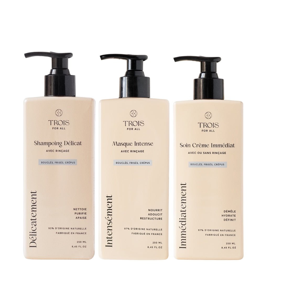 Routine Trois For All – soin cheveux bouclés | L’Art des Boucles Suisse