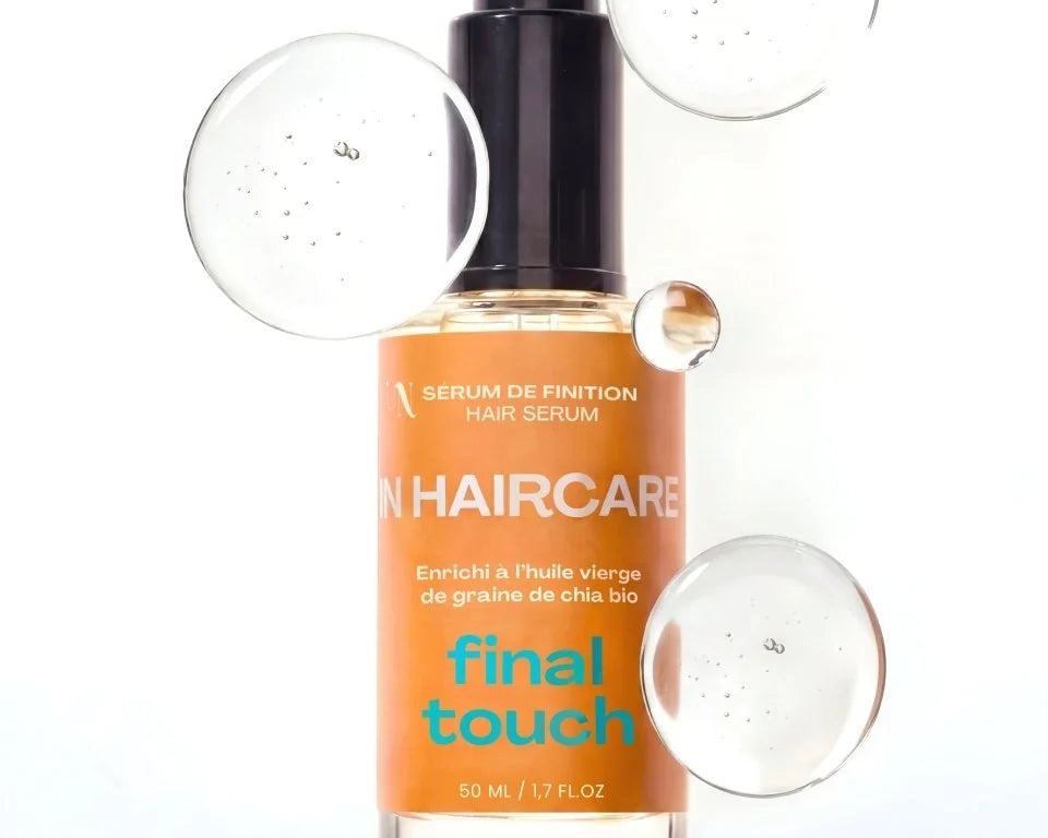 Sérum Anti-Frisottis Final Touch – In Haircare (50 ml) – soin capillaire naturel pour cheveux ondulés, bouclés, frisés et crépus | L’Art des Boucles Suisse