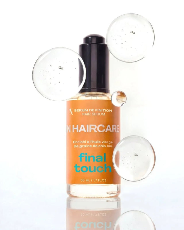 Sérum Anti-Frisottis Final Touch – In Haircare (50 ml) – soin capillaire naturel pour cheveux ondulés, bouclés, frisés et crépus | L’Art des Boucles Suisse