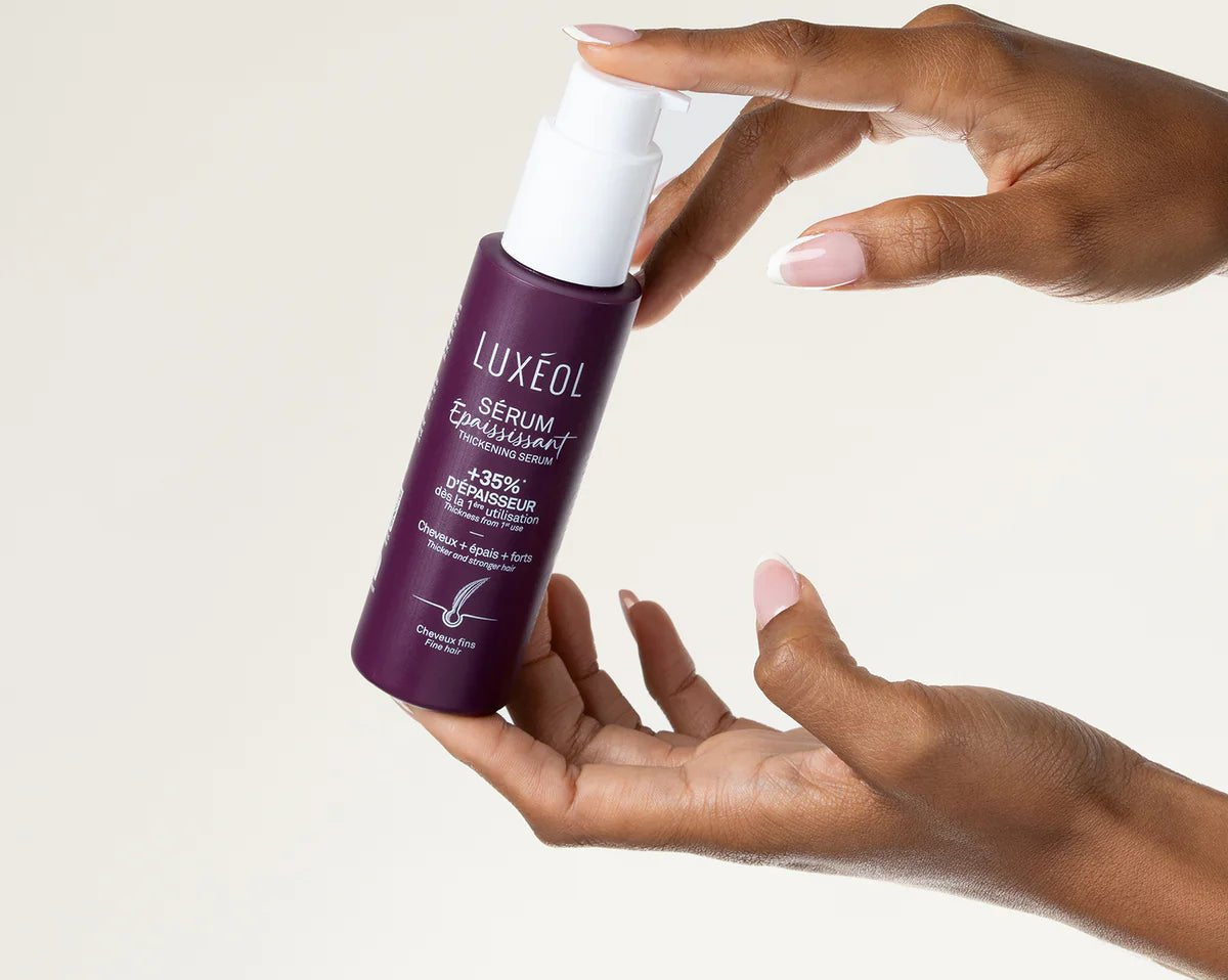 Application Sérum Épaississant Cheveux Fins Luxéol – soin force et épaisseur cheveux bouclés, frisés, crépus