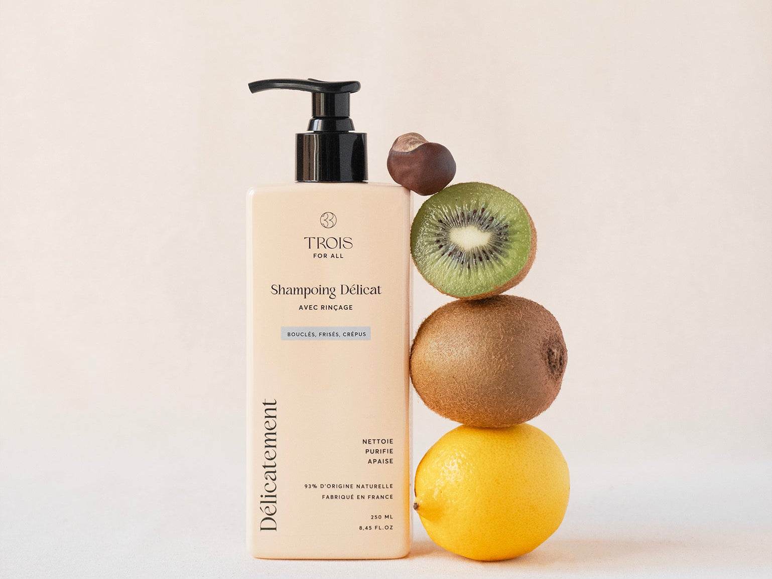 Trois For All – shampoing purifiant délicat, soin capillaire naturel nettoyant pour cheveux bouclés, frisés et ondulés Suisse