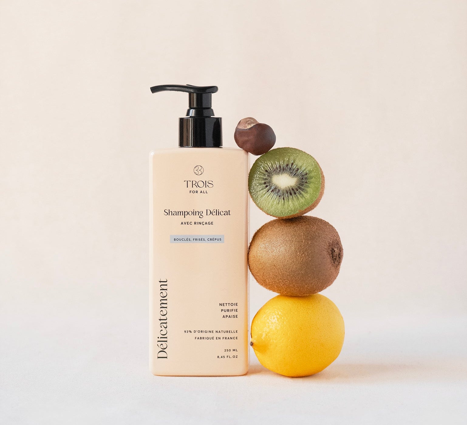 Trois For All – shampoing purifiant délicat, soin capillaire naturel nettoyant pour cheveux bouclés, frisés et ondulés Suisse