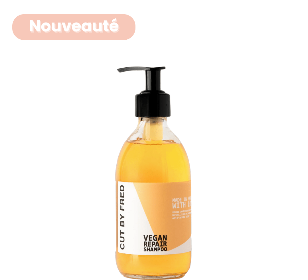 Shampoing réparateur vegan pour cheveux bouclés secs et abîmés – Cut By Fred – soin naturel réparateur